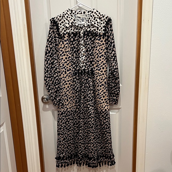 Never Fully Dressed Black and White Midi Dress - Picture 3 of 8